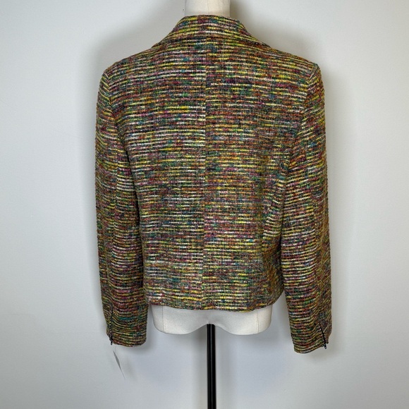 V.P. Collections Handwoven Silk Open Front Blazer Jacket Women’s Size Medium NWT - Picture 4 of 10